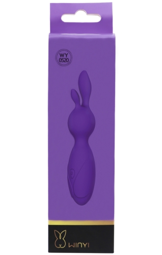 Кліторальний стимулятор фіолетового кольору Winyi Bunny - 5