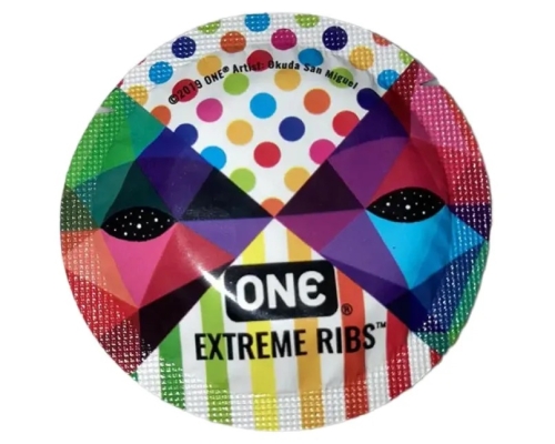Презерватив ребристий з натурального латексу One Extreme Ribs 1 штука - 1
