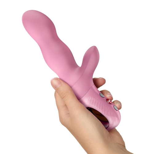 Пульсатор для точки G із кліторальним відростком рожевий Fun Factory Bi Stronic Crave - 8