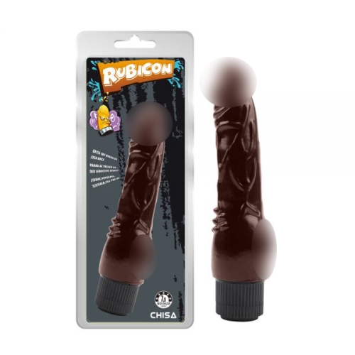 Вібратор реалістичний із полівінілхлориду коричневого кольору Chisa Naughty Cock - 1