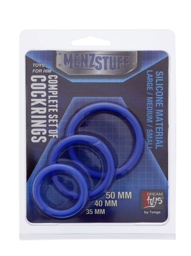 Эрекционные кольца для пениса MENZSTUFF COMPLETE SET OF COCKRINGS - 2