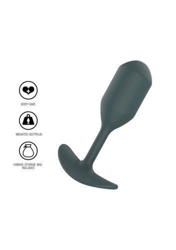 Анальная пробка утяжелённая чёрная Toy Joy Buttocks The Player Weighted - 4