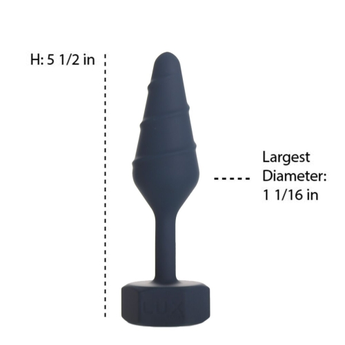 Анальная пробка синяя Lux Active Twist Plug размер Small - 4
