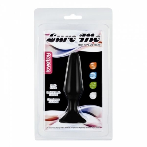 Силиконовая анальная втулка Lovetoy Lure Me черная - 1