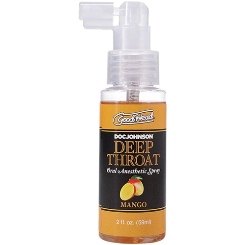 Спрей для глибокого орального сексу зі смаком манго Doc Johnson GoodHead DeepThroat Spray 59 мл - 1