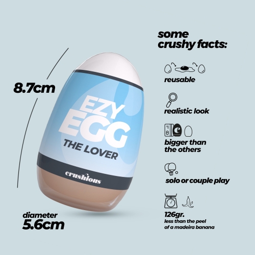 Мастурбатор-яйце вагіна реалістичний тілесний CRUSHIOUS EZY EGG THE Lover - 9