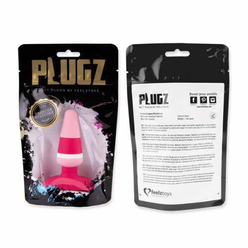 Пробка для анального секса розовая силиконовая FeelzToys Plugz Butt Plug - 3