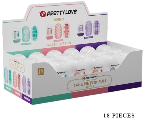 Набір мастурбаторів різних кольорів LYBAILE Pretty Love Cupid X 18 штук - 3