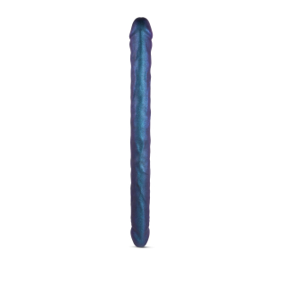 Двосторонній фалоімітатор реалістичний синього кольору Strap-On-Me Double dong realistic dildo