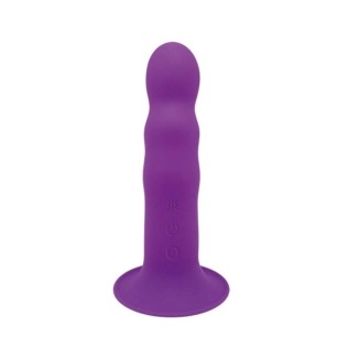 Вибратор на присоске с насодкой для страпона фиолетовый Adrien Lastic Hitsens 3