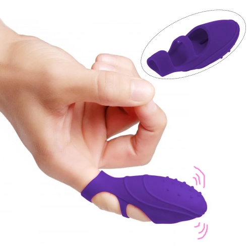 Вибратор на палец для стимуляции клитора цвет фиолетовый Sexy desires Lazy finger - 6