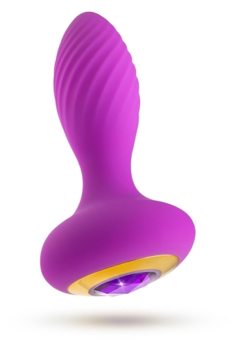 Анальний вібратор кольору фуксія з камінчиком Blush Oh My Gem Charm Amethyst - 1