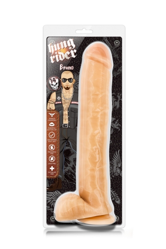 Фаллоимитатор огромный реалистичный на присоске телесного цвета Blush HUNG RIDER BRUNO - 2