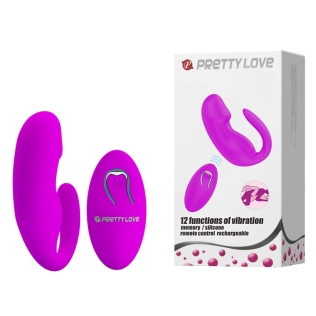 Вибратор для пар с беспроводным пультом управления фиолетового цвета Lybaile Pretty Love