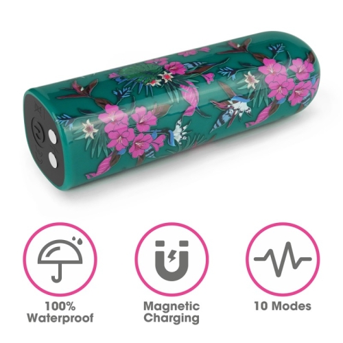 Компактный вибратор для клитора с принтом Lovetoy Rechargeable Antheia Massager - 3