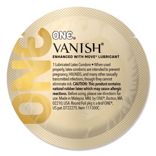 Презерватив ультратонкий прозорого кольору ONE Vanish Hyperthin 1 штука - 1