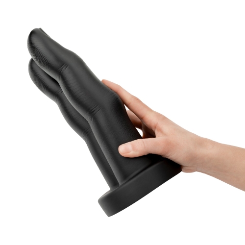 Анальний затор у вигляді двох пальців чорного кольору BUTTR Victory Double Finger Butt Plug - 8