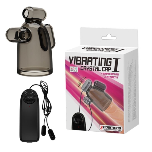 Насадка на головку пеніса з вібрацією Vibrating Crystal Cap 1 - 1