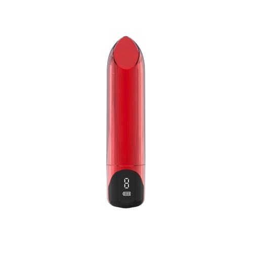 Віброкуля-помада для клітора та сосків червона Loviss Lipstick Bullet Vibrator 9 режимів - 1