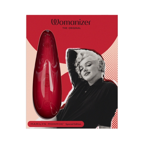 Вакуумний кліторальний стимулятор червоного кольору Womanizer Marilyn Monroe - 21