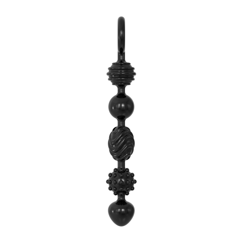 Анальні намисто кулястої форми чорні Meleon Fun Play Anal Beads - 4