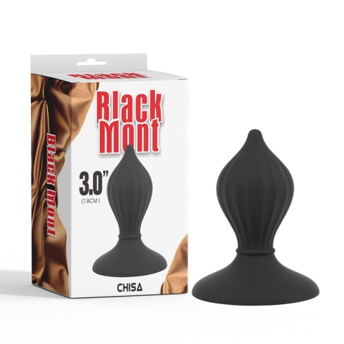 Анальная пробка на присоске черного цвета Chisa Mont Anal Control Plug - 1