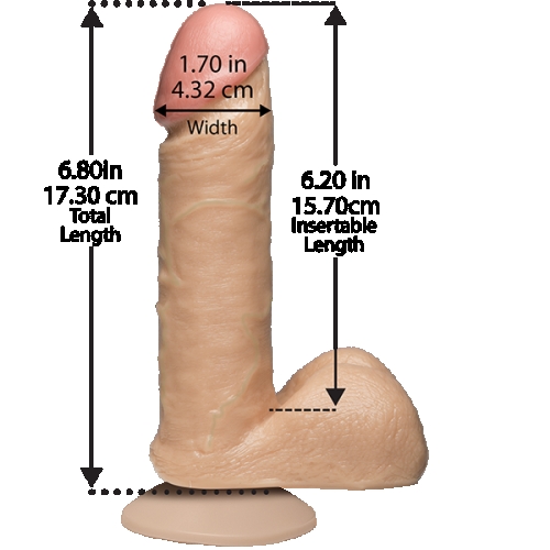 Фаллоимитатор 15,7 см/4,3 см реалистичный на присоске Doc Johnson The Realistic Cock 6 inch White - Виниловый - 2