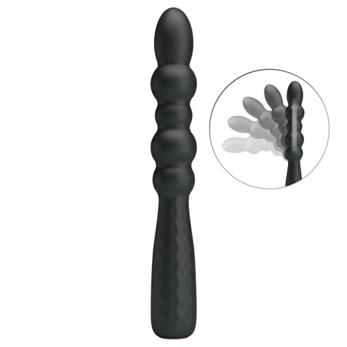 Анальный вибромассажер черный Mr Play Vibrating Anal Plug - 3