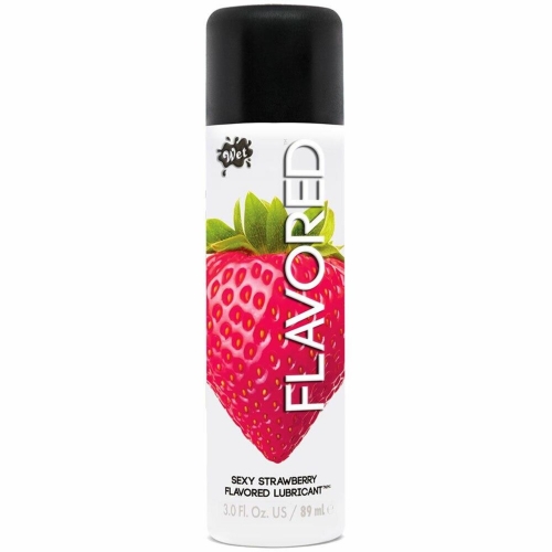 Оральная смазка со вкусом Клубники Wet Flavored 89 мл - 1