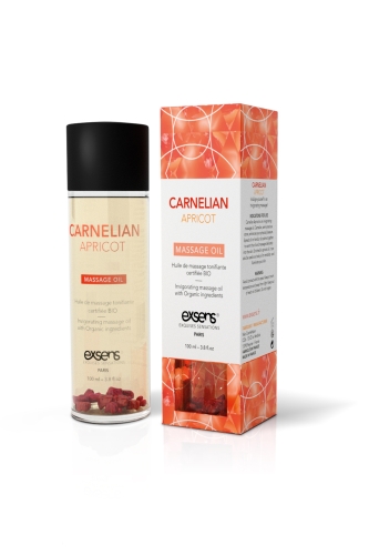 Массажное масло с семянами подсолнечника и кунжута Exsens Organic Massage Oil Carnelian Apricot 100 мл - 2