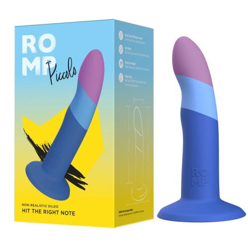 Ділдо на присосці синьо-фіолетовий Romp Piccolo - 2