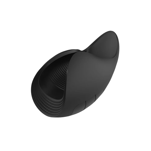 Мастурбатор із вібрацією відкритий нереалістичний чорний Dream Toys Essentials - 4