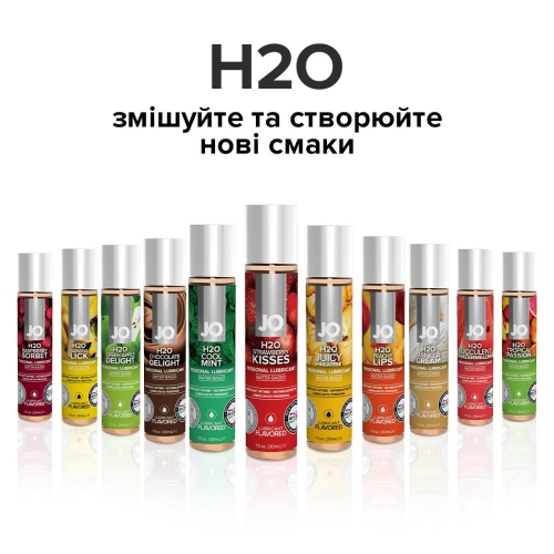 Смазка съедобная для орального секса вкус клубники System JO H2O 30 мл - 5
