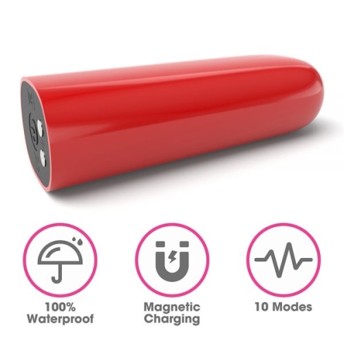 Вибропуля для стимуляции клитора красная Lovetoy IJOY Rechargeable Bullet Scream - 3