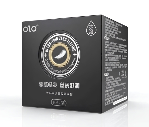 Латексные гладкие ультратонкие презервативы OLO Ultra Thin ZERO Feeling 10 штук - 2