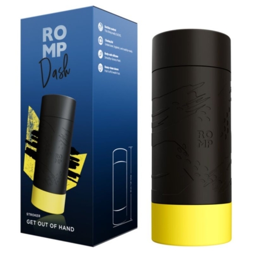Мастурбатор для мужчин в колбе черно прозрачный Romp Dash Male Masturbator Suction Control - 1