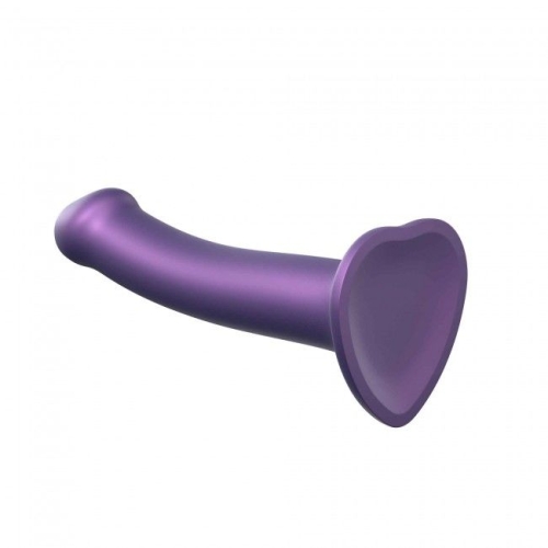 Насадка для страпона силіконова фіолетова Strap-On-Me Mono density Dildo m діам 3,3 см - 2