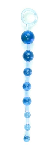 Анальные бусы синие гелевые Jelly Anal Beads SKN-ANL033 - 1