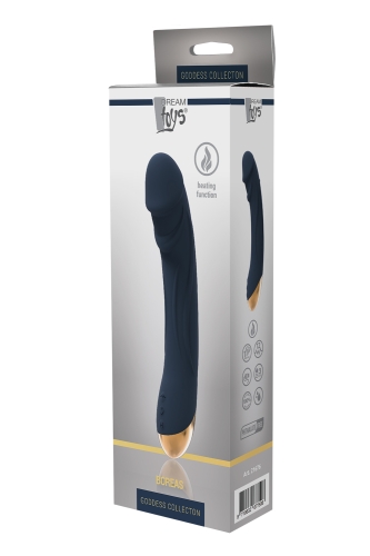 Вібратор для стимуляції точки G і з функцією нагріву синій Dream toys goddess COLLECTION BOREAS - 2