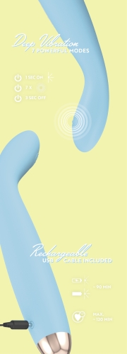 Вибратор вагинальный и точки G синего цвета Soft Silicone - 6