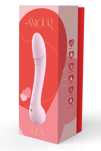 Вибратор вагинальный и для стимуляции точки G розового цвета Dream Toys Amour Lea - 4