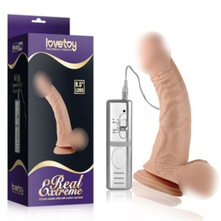 Вибратор реалистичный на присоске бежевый Lovetoy Экстрим