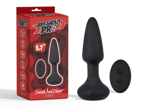 Силіконовий Анальний плаг з вібрацією і пультом ДУ CHISA Breakout Pro-Smooth Anal Dilator - 1