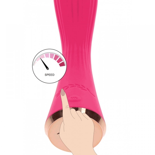 Вибратор для точки G розового цвета Toy joy Rose vibrator - 6