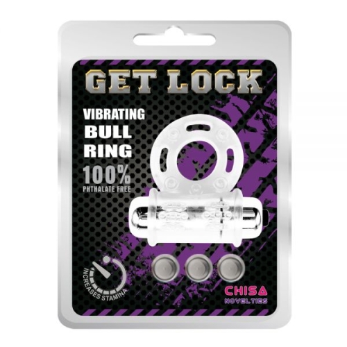 Эрекционное виброкольцо прозрачного цвета Chisa Vibrating Bull Ring - 1