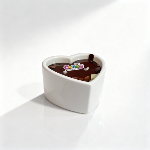 Масажна свічка у формі серця з ароматом шоколаду Candy Chocolate 70 мл - 11