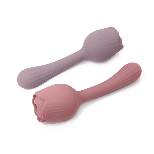 Вібратор тюльпан із вакуумною стимуляцією Рожевий Sweet Em Velvet Lure - 8