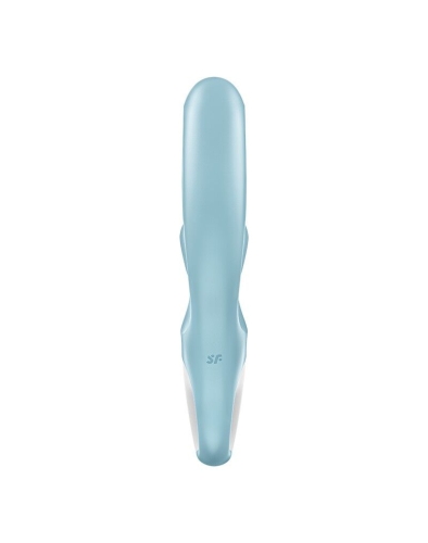 Вибратор с отростком для клитора голубого цвета Satisfyer Love Me - 5