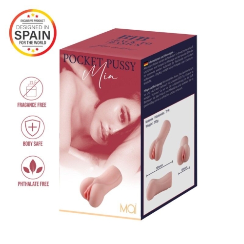 Мастурбатор вагіна тілесного кольору Mai BTB Pocket Vagina Mia - 3