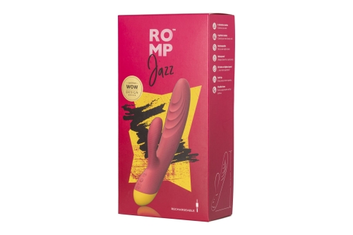 Вибратор кролик гибкий для дополнительной стимуляции клитора малиновый Romp Jazz - 5
